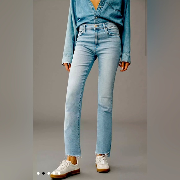 NWT MOTHER jeans Insider Crop Step Frey Limited Edition Wash Size 34 - Picture 2 of 16